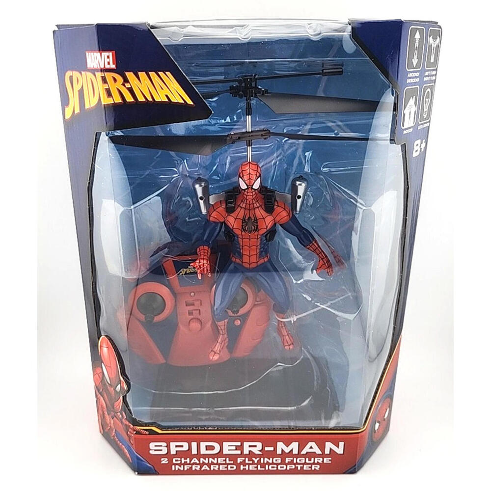 World Tech Toys Marvel Spider‑Man 2CH IR Helicopter Flying Figure 34878